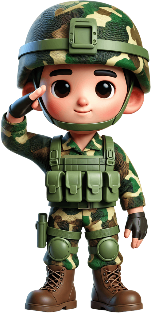 Drop Card Army Mascot